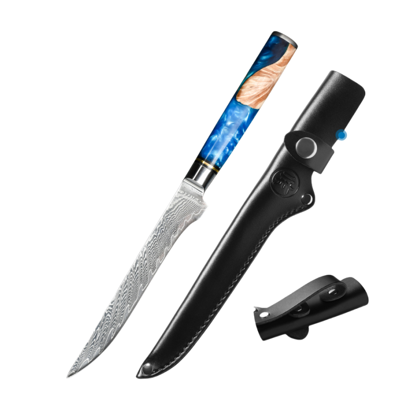 Damascus Steel Professional Boning Knife- Mongolian