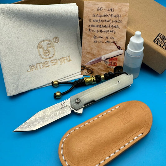 Folding Knife | Damascus Steel | VG10 Steel | Cube