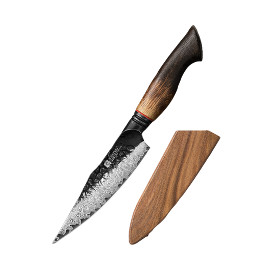 Damascus Steel Utility Knife- Ink Hammer Series
