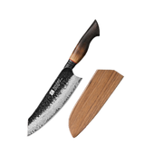 Chef's Kiritsuke | Santoku Knife | Damascus Steel | Ink Hammer Series