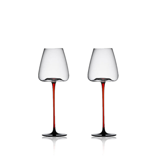 TLIFE Black Burgundy Wine Glasses - Goglasscup