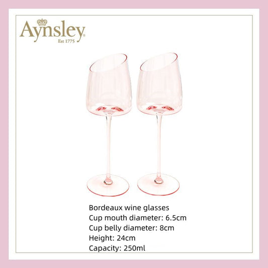 Aynsley Lady Pink Champagne Glasses - Goglasscup