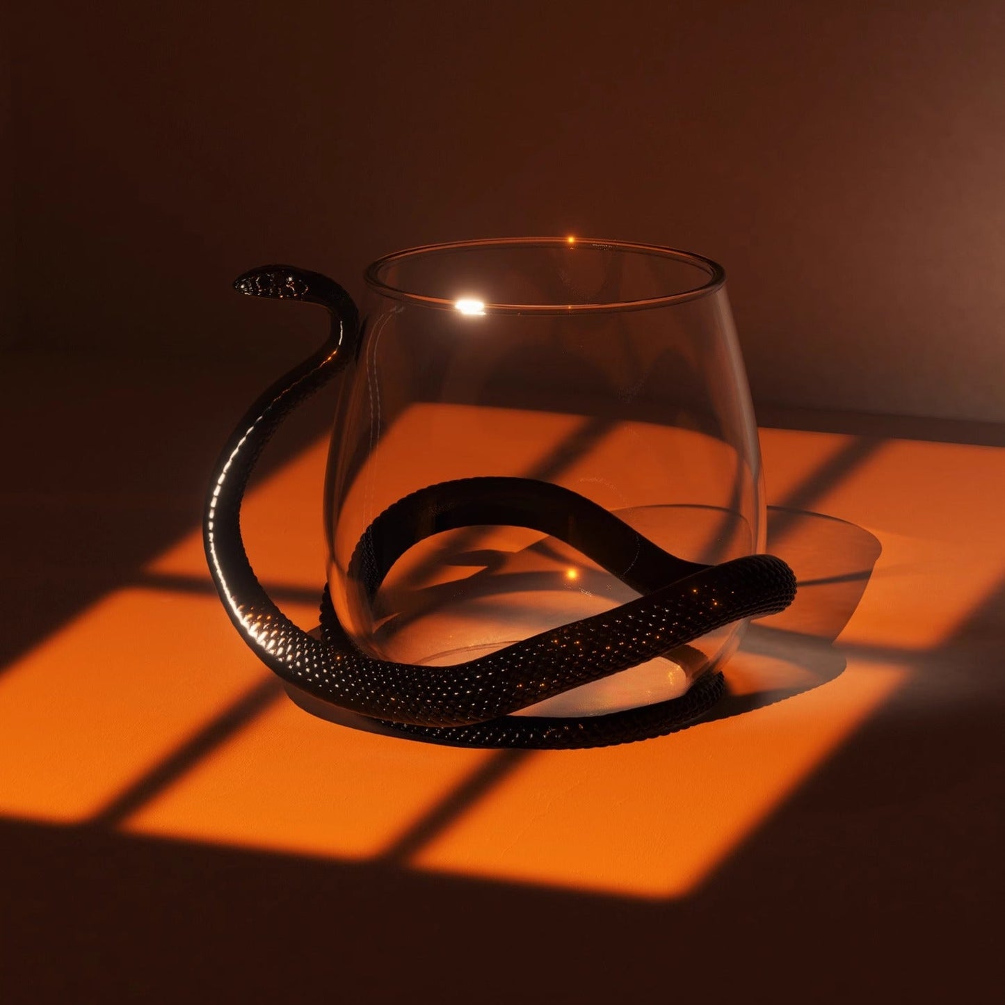 Snake and Glass Designer Wine Glass