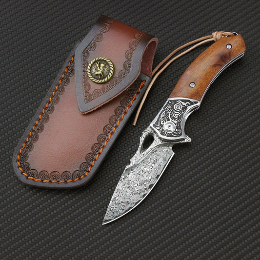 Outdoor VG10 Damascus Steel Folding Knife