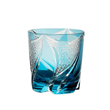 VIANASA'S Blue Realm Edo Kiriko Whiskey Glass GoGlassCup