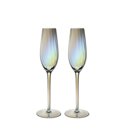 VIANASA'S Dream Pearls Colored Champagne Flutes - Goglasscup