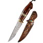 Swedish Powder Damascus Steel Outdoor Survival Knife | Divine Art