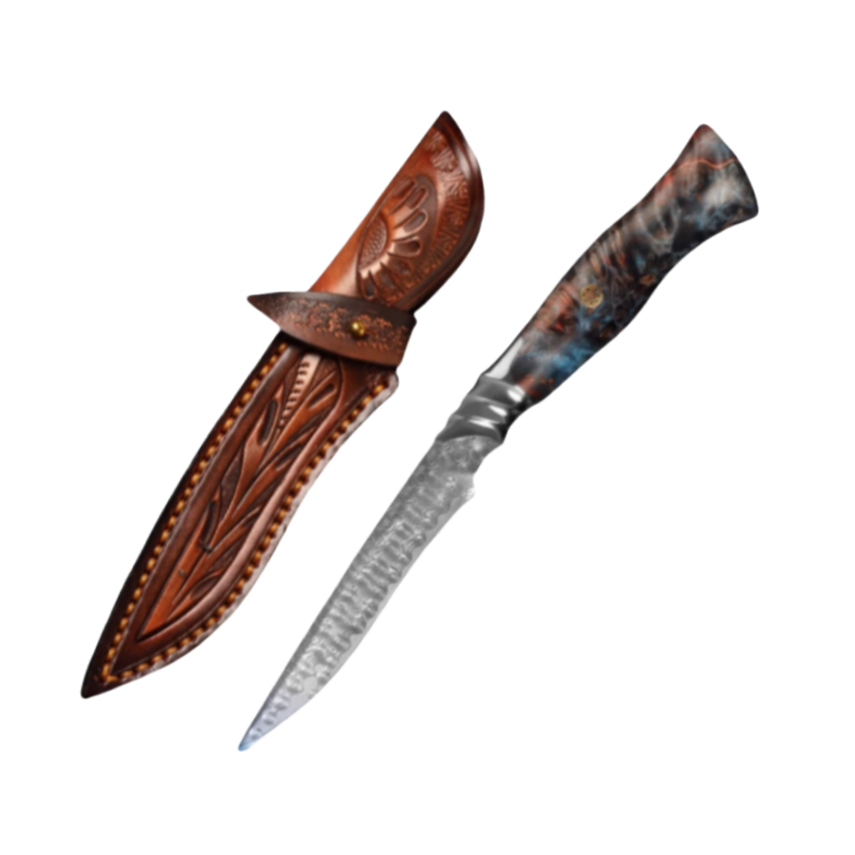 Outdoor Knife | Damascus Steel | Suzaku