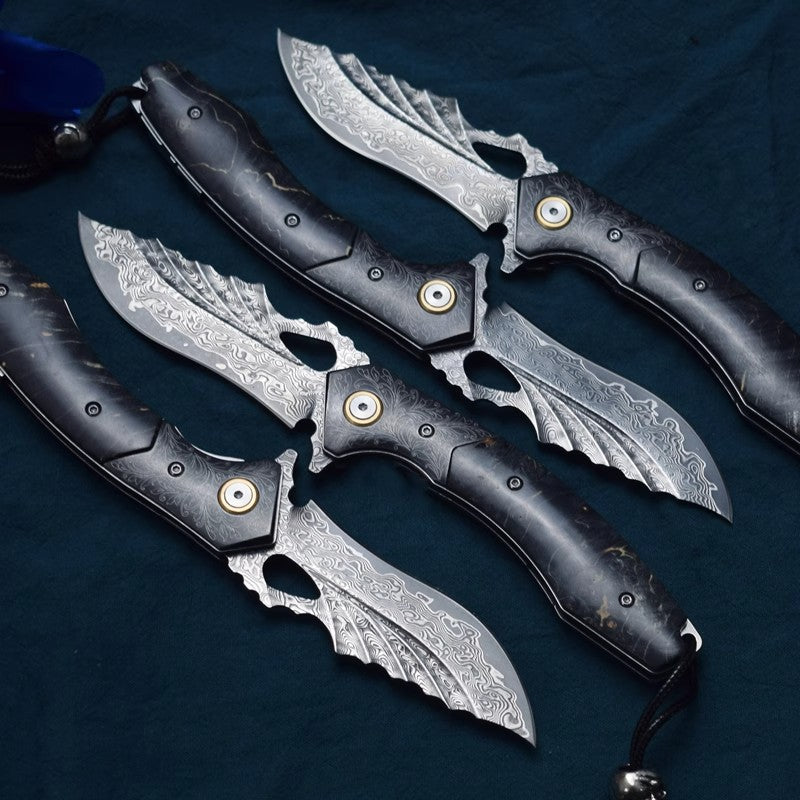 Folding Knife | VG10 Damascus Steel | Dark Night