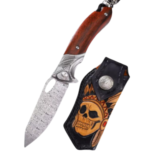 Folding Knife | Swedish Powdered | Damascus Steel | Beetle