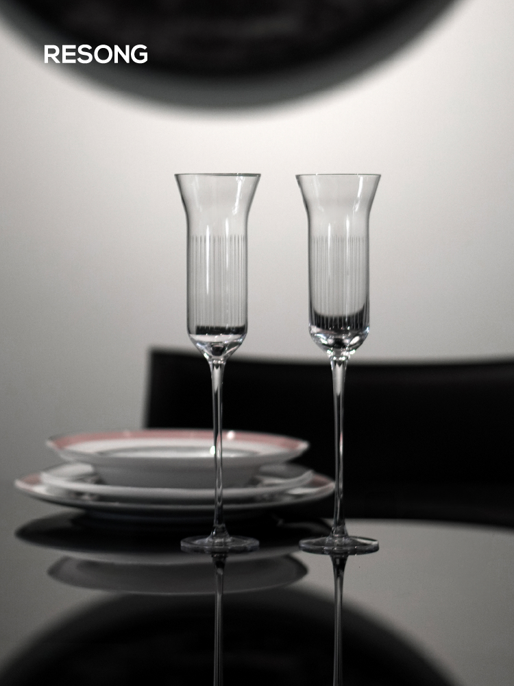 RESONG Lead-free Hand-carved Crystal Champagne Glass - Goglasscup