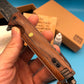 Folding Knife | Damascus Pattern Steel | Desert Ironwood Handle | Dalong