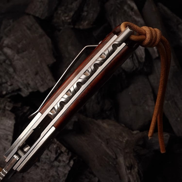Folding Knife | Damascus Steel | Outdoor Camping | Meilong