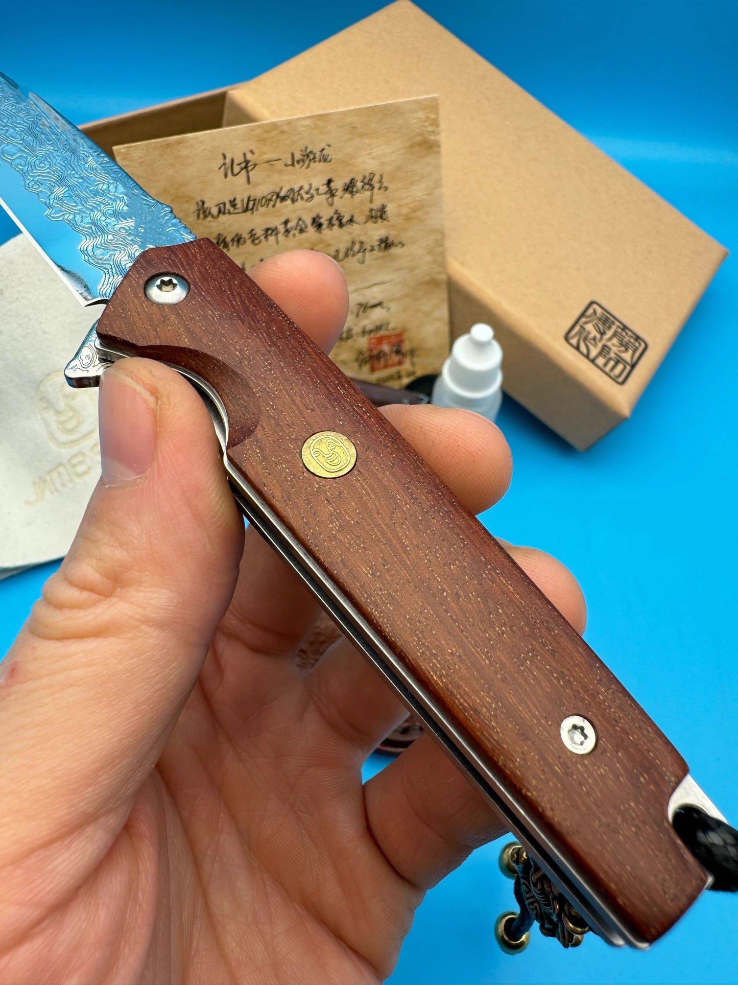 Folding Knife | Damascus Pattern Steel | VG10 | Youlong