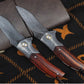 Folding Knife | Forged Feather Pattern | Black Tortoise