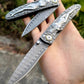 Pocket Knife| Damascus Steel  | Musa Goddess