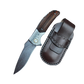 Folding Knife | Forged Feather Pattern | Black Tortoise