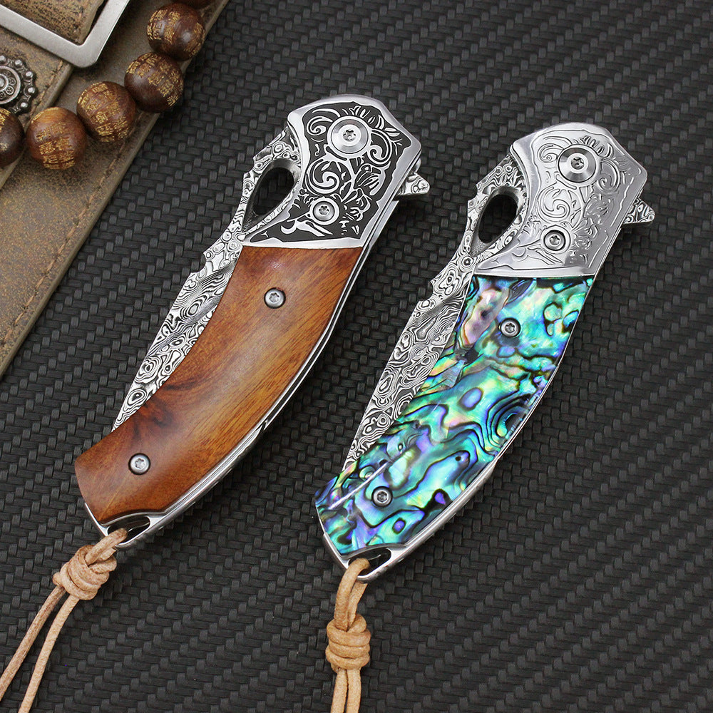 Outdoor VG10 Damascus Steel Folding Knife