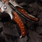 Damascus Handmade Folding Knife- Night Devil Knight