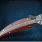 Damascus Steel Feather Pattern Folding Knife High Hardness