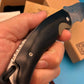 Folding Knife | Damascus Pattern Steel | Ebony Handle | Thunder Dragon