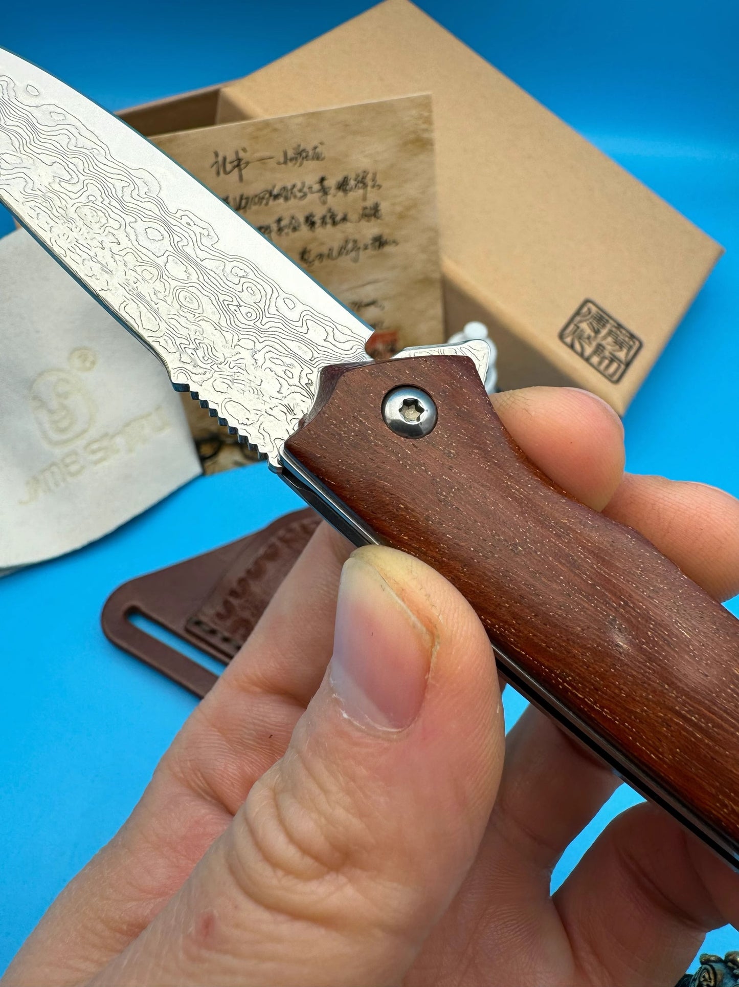 Folding Knife | Damascus Pattern Steel | VG10 | Youlong