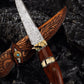 Swedish Powder Damascus Steel Outdoor Survival Knife | Divine Art