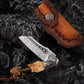 Damascus Steel Forged Folding Knife-The Submissive Dragon