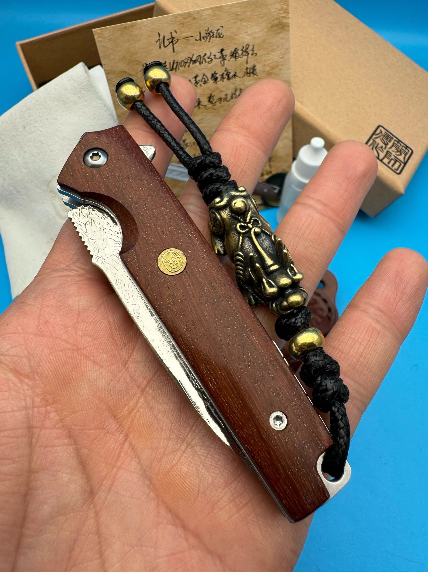 Folding Knife | Damascus Pattern Steel | VG10 | Youlong