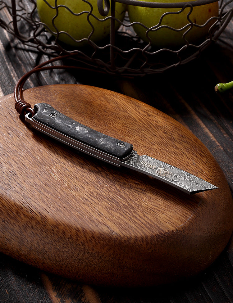 Folding Knife | Damascus Steel | Paring knife