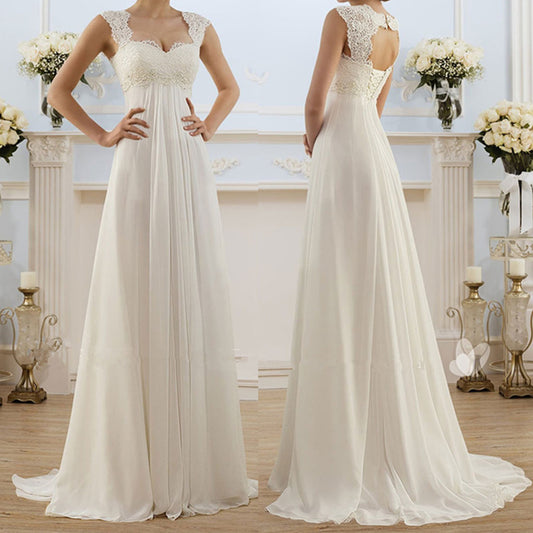 Ball-Gown/Princess V-Neck Court Train Lace Tulle Wedding Dress With Sequins Beading