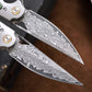 Folding Knife | Damascus Steel | Flying Fish
