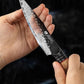 Damascus Steel Utility Knife- Ink Hammer Series