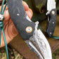 Folding Knife | Japanese VG10 Damascus steel | Demon Cow