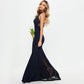 Halter Neck Floor-Length Lace Bridesmaid Dress