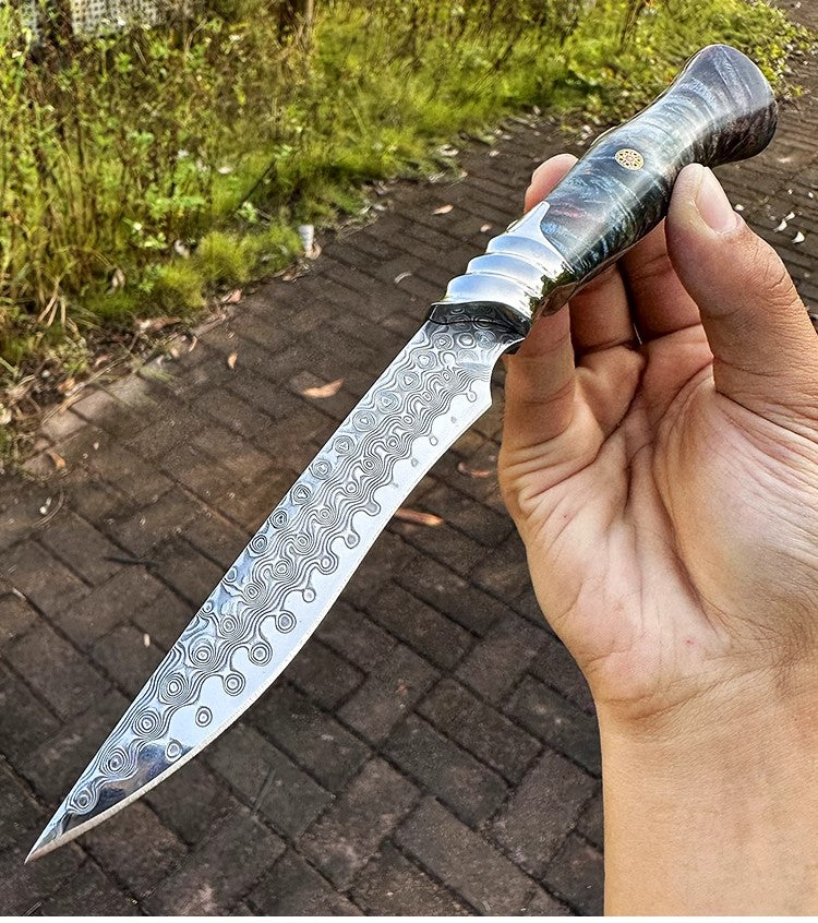 Outdoor Knife | Damascus Steel | Suzaku