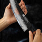 Chef's Kiritsuke | Santoku Knife | Damascus Steel | Ink Hammer Series