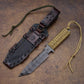 Outdoor Camping Knife | BTSS Series Paracord Tiger Stripe |ATS-34 Alloy Steel