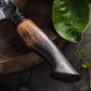Damascus Steel Utility Knife- Ink Hammer Series