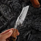 Damascus Steel Forged Folding Knife-The Submissive Dragon
