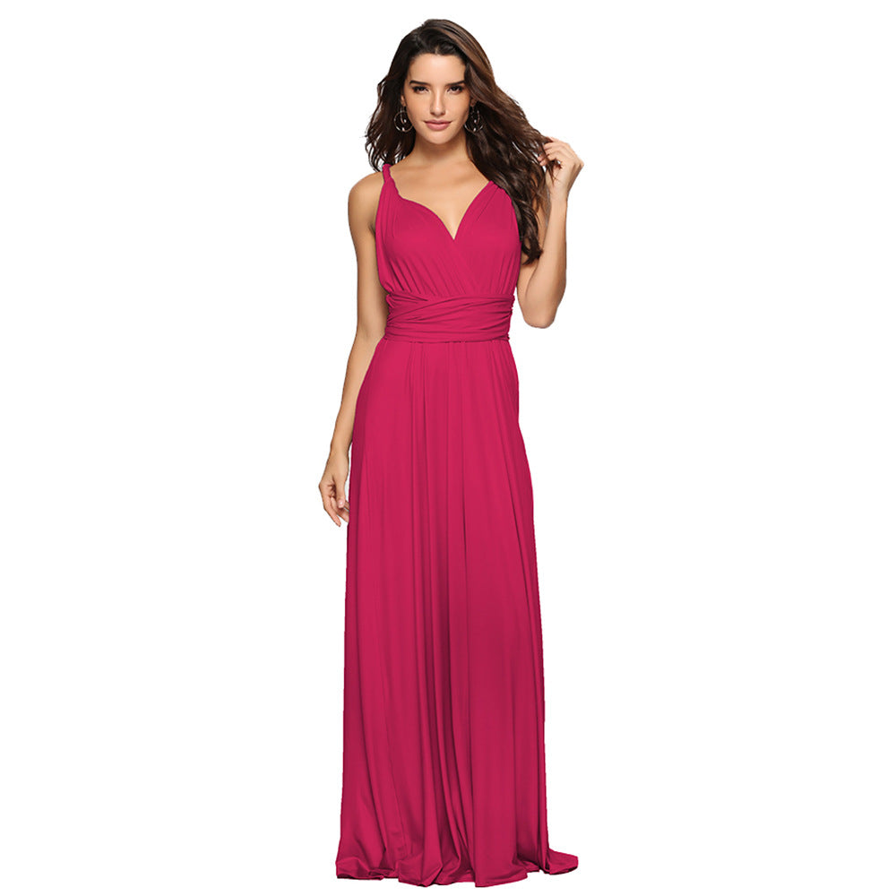 A-line Halter One Shoulder V-Neck Asymmetrical Cocktail Dress