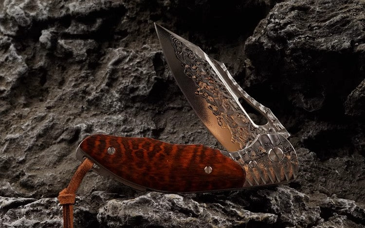 Damascus Steel Folding Knife Japanese VG10  Bigbill ll