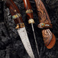 Swedish Powder Damascus Steel Outdoor Survival Knife | Divine Art
