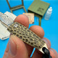 Pocket Knife | Swiss Powder Steel | Damascus Steel | Golden Cicada