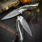 Feather Pattern | Forged Folding Knife | Hunting Knife