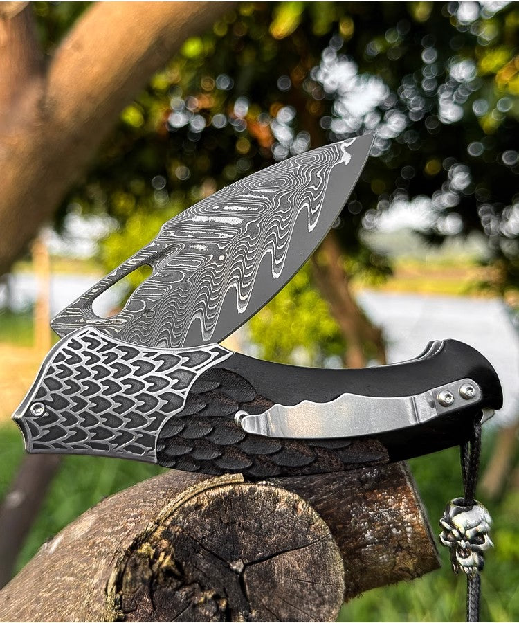Folding Knife | Damascus Steel | Hand Forged | Desert Eagle