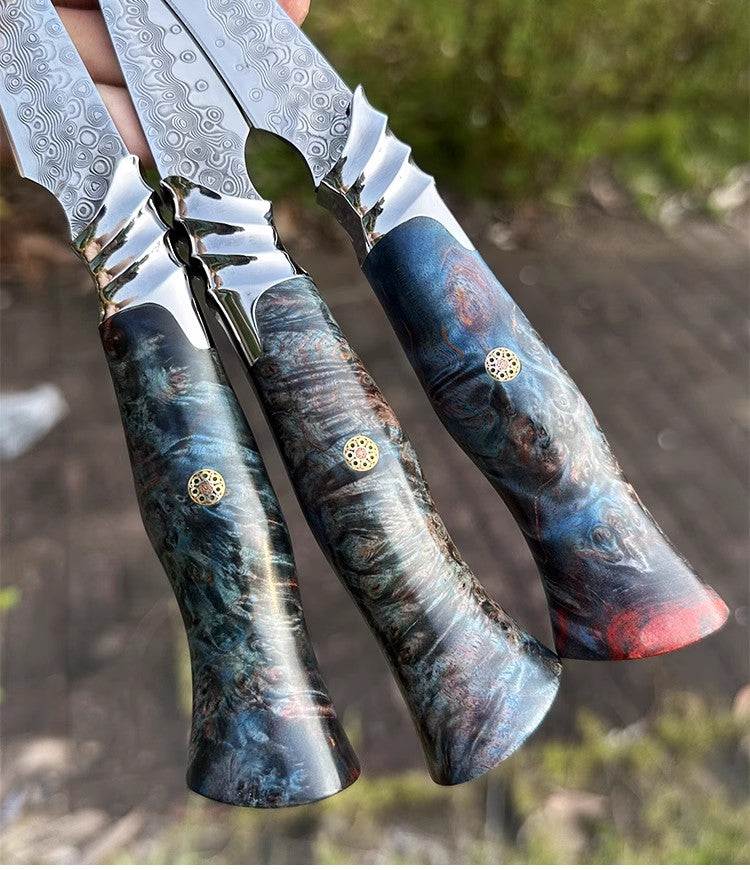 Outdoor Knife | Damascus Steel | Suzaku