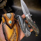 Feather Pattern | Forged Folding Knife | Hunting Knife