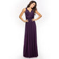 A-line One Shoulder V-Neck Halter Floor-Length Mesh Bridesmaid Dress