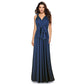 A-line One Shoulder V-Neck Halter Floor-Length Mesh Bridesmaid Dress